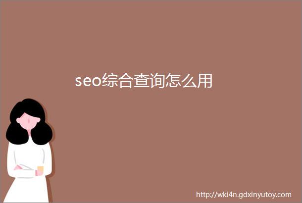 seo综合查询怎么用