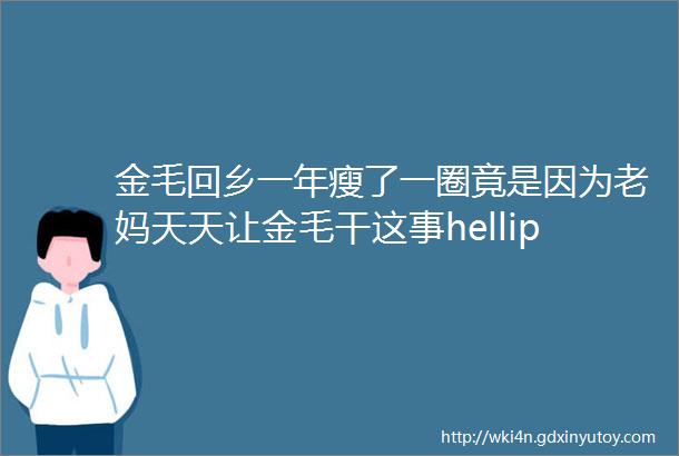 金毛回乡一年瘦了一圈竟是因为老妈天天让金毛干这事helliphellip