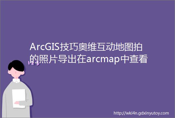 ArcGIS技巧奥维互动地图拍的照片导出在arcmap中查看